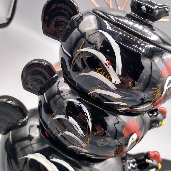 Stacking Redware Chicken Teapot Set Cream Sugar - Picture 9 of 16